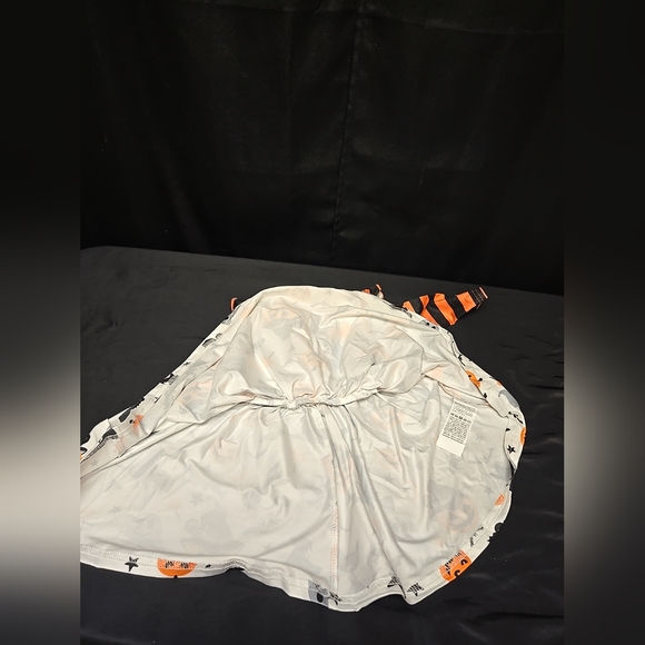 Size 9-12 Months Baby Girl Halloween Dress Bats Witches Pumpkins Striped - Picture 4 of 5